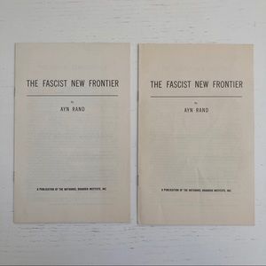 2 COPIES The Fascist New Frontier by Ayn Rand Pamphlet Booklet 1963 Lecture